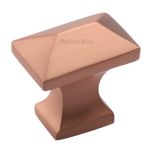 Heritage Brass Anvil Design Pyramid Cabinet Knob, Satin Rose Gold