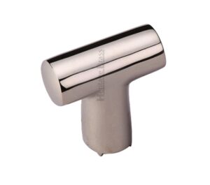 Heritage Brass T-Shaped Cabinet Knob, Polished Nickel