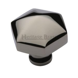 Heritage Brass Octagonal Cabinet Knob, Polished Nickel
