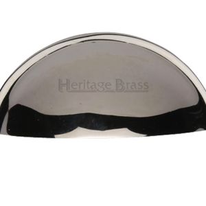 Heritage Brass Cabinet Drawer Pull Handle (57mm C/C), Polished Nickel