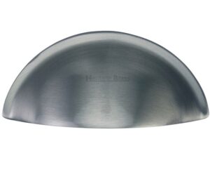 Heritage Brass Cabinet Drawer Pull Handle (57mm C/C), Satin Chrome