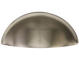 Heritage Brass Cabinet Drawer Pull Handle (57mm C/C), Satin Nickel
