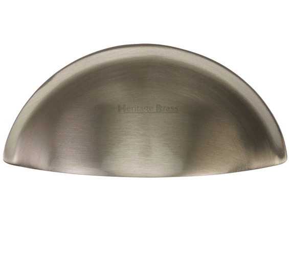Heritage Brass Cabinet Drawer Pull Handle (57mm C/C), Satin Nickel