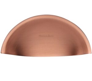 Heritage Brass Cabinet Drawer Pull Handle (57mm C/C), Satin Rose Gold