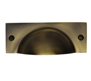 Heritage Brass Cabinet Drawer Pull Handle (112mm Length), Antique Brass