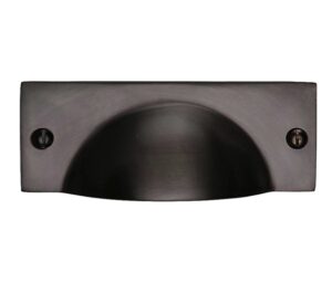 Heritage Brass Cabinet Drawer Pull Handle (112mm Length), Matt Bronze