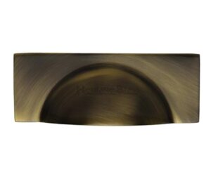 Heritage Brass Cabinet Drawer Pull Handle (57mm C/C), Antique Brass