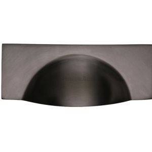 Heritage Brass Cabinet Drawer Pull Handle (57mm C/C), Matt Bronze