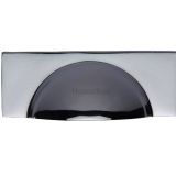 Heritage Brass Cabinet Drawer Pull Handle (57mm C/C), Polished Chrome