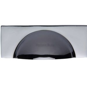 Heritage Brass Cabinet Drawer Pull Handle (57mm C/C), Polished Chrome