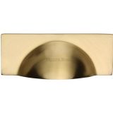 Heritage Brass Cabinet Drawer Pull Handle (57mm C/C), Satin Brass