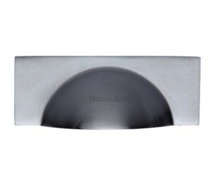 Heritage Brass Cabinet Drawer Pull Handle (57mm C/C), Satin Chrome