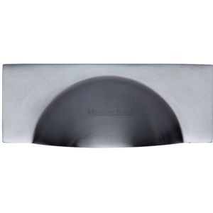 Heritage Brass Cabinet Drawer Pull Handle (57mm C/C), Satin Chrome