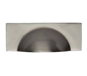 Heritage Brass Cabinet Drawer Pull Handle (57mm C/C), Satin Nickel