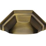 Heritage Brass Cabinet Drawer Pull Handle (89mm C/C), Antique Brass