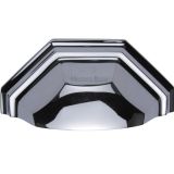 Heritage Brass Cabinet Drawer Pull Handle (89mm C/C), Polished Chrome