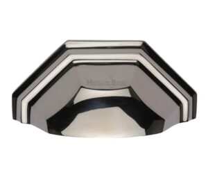 Heritage Brass Cabinet Drawer Pull Handle (89mm C/C), Polished Nickel