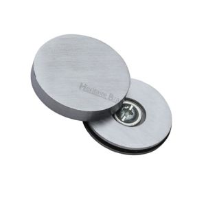 Heritage Brass Decorative Bolt Head Cover, Satin Chrome