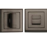 Heritage Brass Art Deco Square (54mm x 54mm) Turn & Release, Matt Bronze