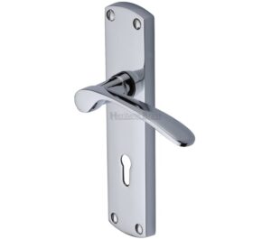Heritage Brass Diplomat Polished Chrome Door Handles  (sold in pairs)