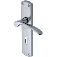 Heritage Brass Diplomat Polished Chrome Door Handles  (sold in pairs)
