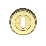 Heritage Brass Art Deco Style Standard Key Escutcheon, Polished Brass