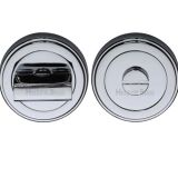 Heritage Brass Art Deco Style Round 53mm Diameter Turn & Release, Polished Chrome Finish