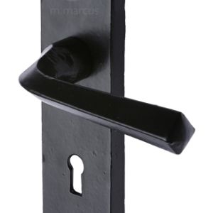 M Marcus Bridgnorth Door Handles, Smooth Black Iron  (sold in pairs)