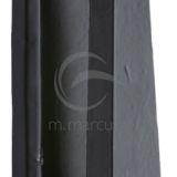 M Marcus Plain Door Knocker On Backplate (167mm x 40mm), Smooth Black Iron