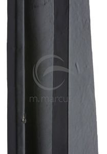 M Marcus Plain Door Knocker On Backplate (167mm x 40mm), Smooth Black Iron