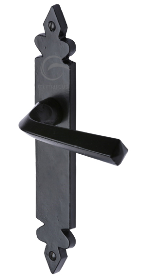 M Marcus Ironbridge Door Handles, Smooth Black Iron  (sold in pairs)