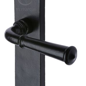 M Marcus Ashfield Door Handles, Smooth Black Iron  (sold in pairs)