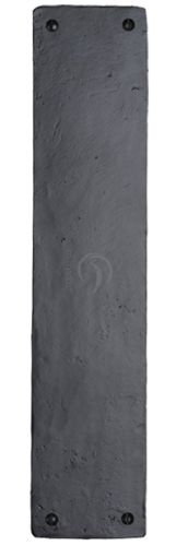 M Marcus Finger Plate (12″ x 3″), Smooth Black Iron