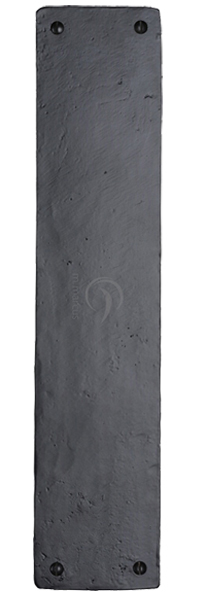 M Marcus Finger Plate (12" x 3"), Smooth Black Iron