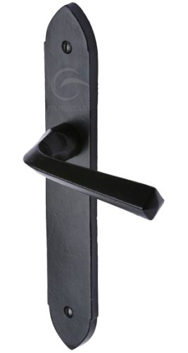 M Marcus Grafton Door Handles, Smooth Black Iron  (sold in pairs)