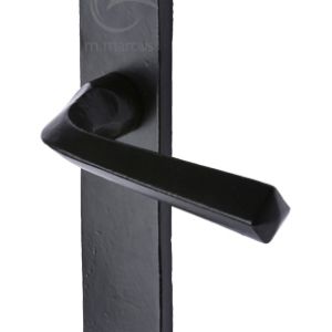 M Marcus Grafton Door Handles, Smooth Black Iron  (sold in pairs)