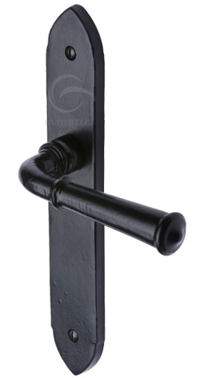 M Marcus Hadley Door Handles, Smooth Black Iron  (sold in pairs)