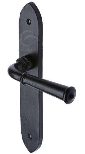 M Marcus Hadley Door Handles, Smooth Black Iron  (sold in pairs)
