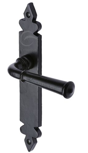M Marcus Ludlow Door Handles, Smooth Black Iron  (sold in pairs)