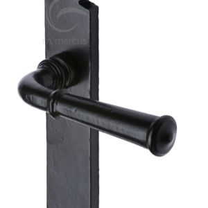 M Marcus Ludlow Door Handles, Smooth Black Iron (sold in pairs)