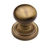 Heritage Brass Hampstead Mortice Door Knobs, Antique Brass  (sold in pairs)