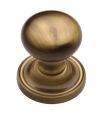 Heritage Brass Hampstead Mortice Door Knobs, Antique Brass  (sold in pairs)