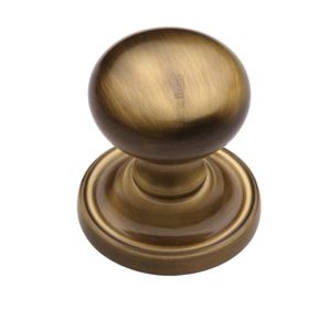 Heritage Brass Hampstead Mortice Door Knobs, Antique Brass  (sold in pairs)