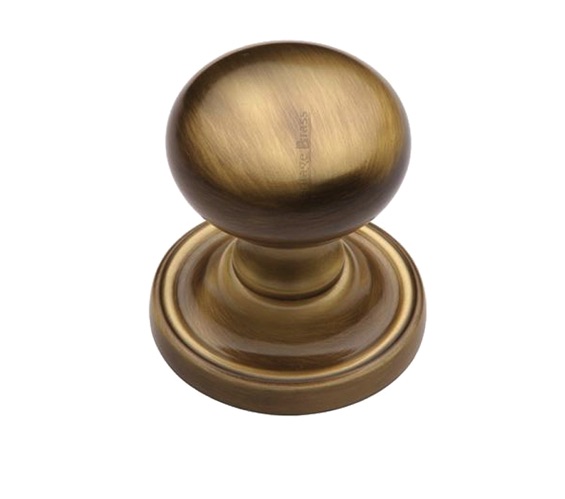 Heritage Brass Hampstead Mortice Door Knobs, Antique Brass (sold in pairs)