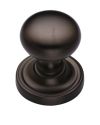 Heritage Brass Hampstead Mortice Door Knobs, Matt Bronze  (sold in pairs)