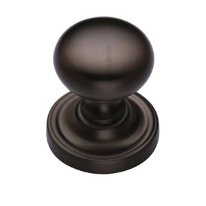 Heritage Brass Hampstead Mortice Door Knobs, Matt Bronze  (sold in pairs)