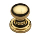 Heritage Brass Hampstead Mortice Door Knobs, Polished Brass  (sold in pairs)