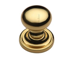 Heritage Brass Hampstead Mortice Door Knobs, Polished Brass  (sold in pairs)