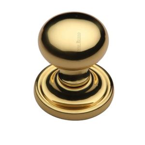 Heritage Brass Hampstead Mortice Door Knobs, Polished Brass  (sold in pairs)