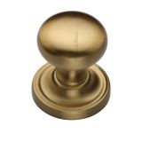 Heritage Brass Hampstead Mortice Door Knobs, Satin Brass  (sold in pairs)